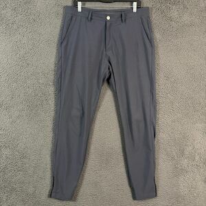 Primo Golf Pants Mens 34x30 Gray Slim Fit Jogger Zipper Ankle Stretch Golf